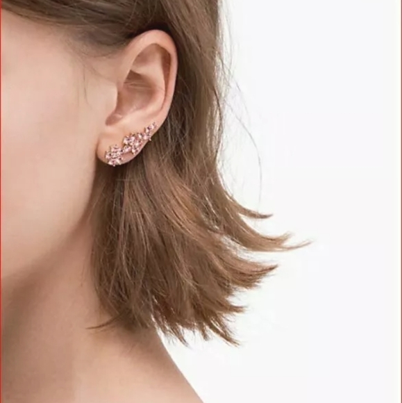 Kate Spade NY - Light Pink Flower Ear Crawlers - Picture 3 of 9